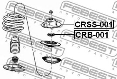 FEBEST - CRB-001 - Подшипник качения, опора стойки амортизатора (Подвеска колеса)