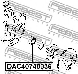 FEBEST - DAC40740036 - Подшипник ступицы колеса (Подвеска колеса)