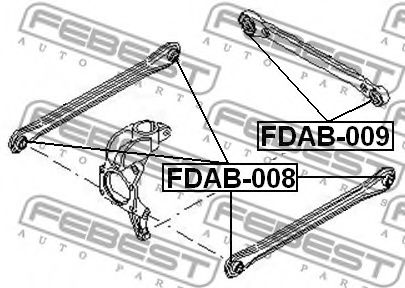 FEBEST - FDAB-008 - Подвеска, рычаг независимой подвески колеса (Подвеска колеса)