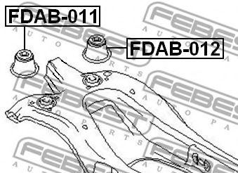 FEBEST - FDAB-011 - Втулка, балка моста (Подвеска колеса)