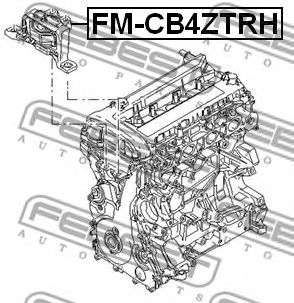 FEBEST - FM-CB4ZTRH - Подвеска, двигатель (Подвеска двигателя)