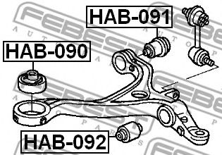 FEBEST - HAB-091 - Подвеска, рычаг независимой подвески колеса (Подвеска колеса)