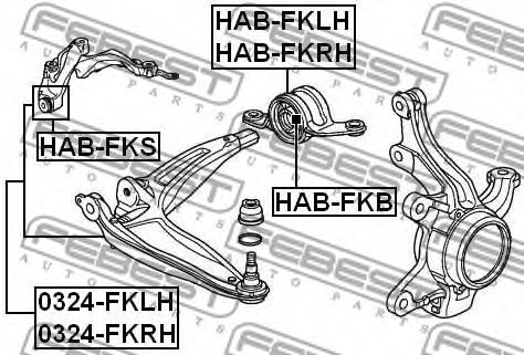 FEBEST - HAB-FKLH - Подвеска, рычаг независимой подвески колеса (Подвеска колеса)