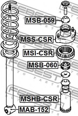 FEBEST - MSS-CSR - Подвеска, амортизатор (Подвеска / амортизация)