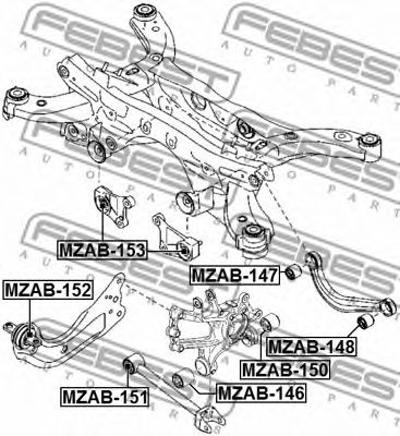 FEBEST - MZAB-147 - Подвеска, рычаг независимой подвески колеса (Подвеска колеса)