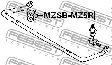 FEBEST - MZSB-MZ5R - Опора, стабилизатор (Подвеска колеса)