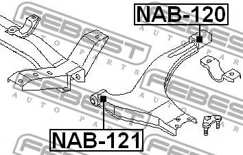 FEBEST - NAB-120 - Подвеска, рычаг независимой подвески колеса (Подвеска колеса)