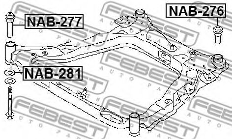 FEBEST - NAB-276 - Втулка, балка моста (Подвеска колеса)