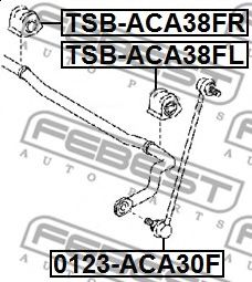 FEBEST - TSB-ACA38FL - Опора, стабилизатор (Подвеска колеса)