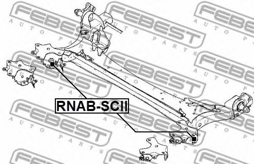 FEBEST - RNAB-SCII - Втулка, балка моста (Подвеска колеса)