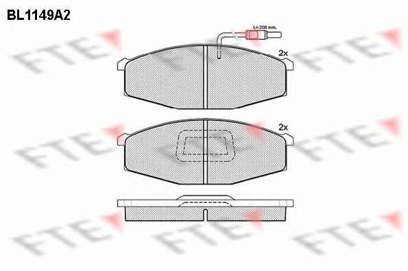 FTE - BL1149A2 - Комплект тормозных колодок, дисковый тормоз (Тормозная система)