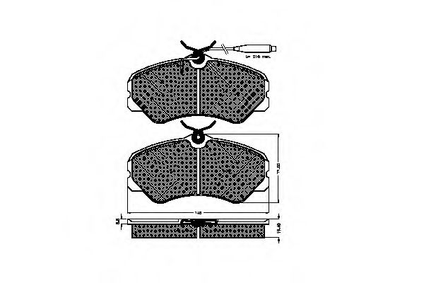 SPIDAN - 31462 - Комплект тормозных колодок, дисковый тормоз