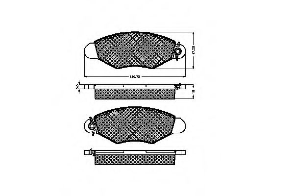 SPIDAN - 32291 - Комплект тормозных колодок, дисковый тормоз