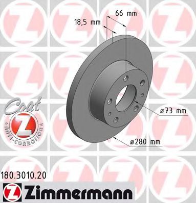 ZIMMERMANN - 180.3010.20 - Тормозной диск (Тормозная система)