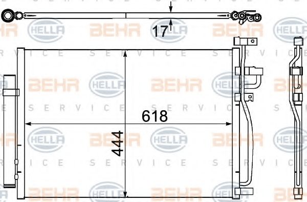 BEHR HELLA SERVICE - 8FC 351 304-311 - Конденсатор, кондиционер (Кондиционер)