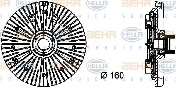 BEHR HELLA SERVICE - 8MV 376 732-111 - Сцепление, вентилятор радиатора (Охлаждение)