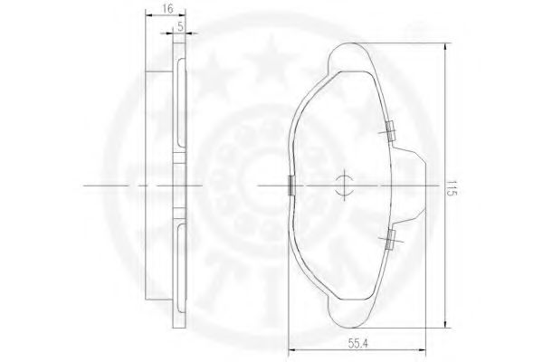 OPTIMAL - 9810 - Комплект тормозных колодок, дисковый тормоз (Тормозная система)