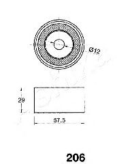 ASHIKA - 45-02-206 - Устройство для натяжения ремня, ремень ГРМ (Ременный привод)