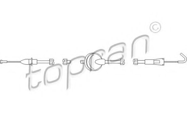 TOPRAN - 109 450 - Трос, замок двери (Замок)