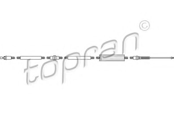 TOPRAN - 302 069 - Трос, стояночная тормозная система (Тормозная система)