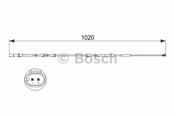 BOSCH - 1 987 473 510 - Сигнализатор, износ тормозных колодок (Тормозная система)