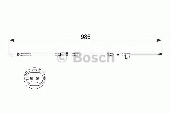 BOSCH - 1 987 473 520 - Сигнализатор, износ тормозных колодок (Тормозная система)