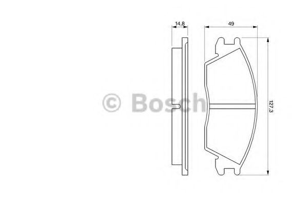 BOSCH - 0 986 424 135 - Комплект тормозных колодок, дисковый тормоз (Тормозная система)