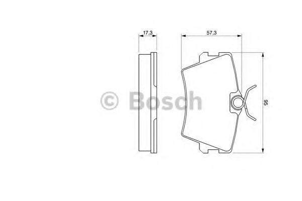 BOSCH - 0 986 424 375 - Комплект тормозных колодок, дисковый тормоз (Тормозная система)