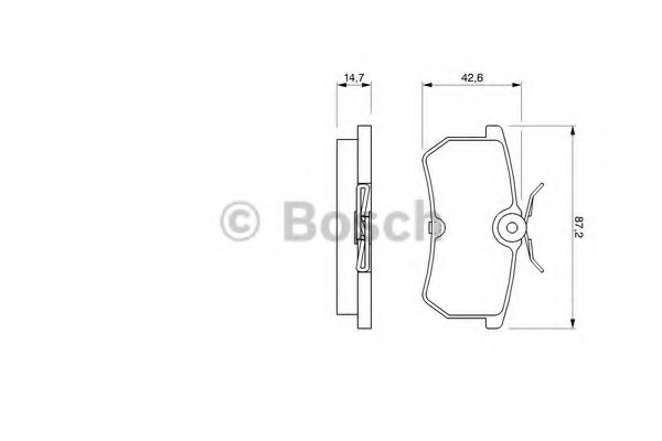 BOSCH - 0 986 424 472 - Комплект тормозных колодок, дисковый тормоз (Тормозная система)