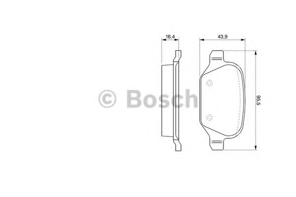 BOSCH - 0 986 424 553 - Комплект тормозных колодок, дисковый тормоз (Тормозная система)