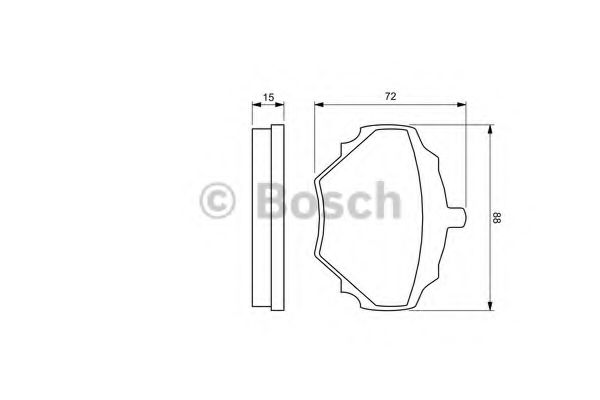 BOSCH - 0 986 424 563 - Комплект тормозных колодок, дисковый тормоз (Тормозная система)