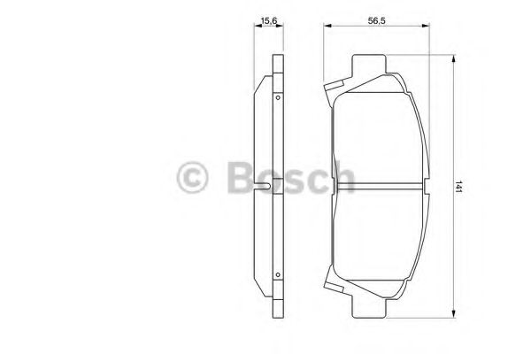 BOSCH - 0 986 424 799 - Комплект тормозных колодок, дисковый тормоз (Тормозная система)