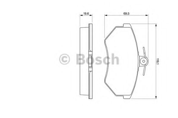 BOSCH - 0 986 460 944 - Комплект тормозных колодок, дисковый тормоз (Тормозная система)