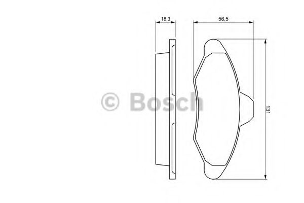 BOSCH - 0 986 460 949 - Комплект тормозных колодок, дисковый тормоз (Тормозная система)