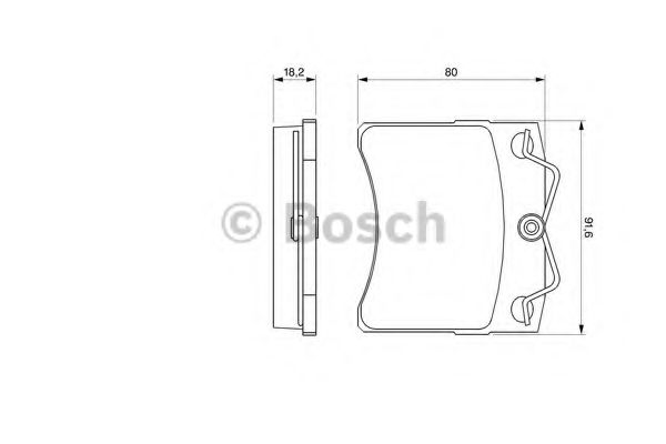 BOSCH - 0 986 460 954 - Комплект тормозных колодок, дисковый тормоз (Тормозная система)