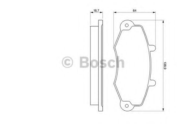 BOSCH - 0 986 460 963 - Комплект тормозных колодок, дисковый тормоз (Тормозная система)