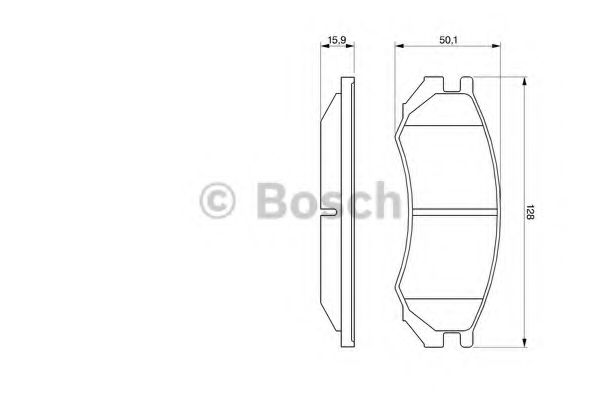 BOSCH - 0 986 460 981 - Комплект тормозных колодок, дисковый тормоз (Тормозная система)