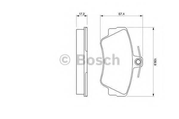 BOSCH - 0 986 460 989 - Комплект тормозных колодок, дисковый тормоз (Тормозная система)