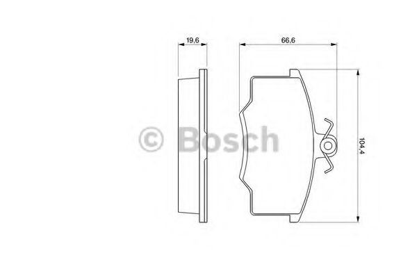 BOSCH - 0 986 465 744 - Комплект тормозных колодок, дисковый тормоз (Тормозная система)