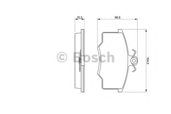 BOSCH - 0 986 465 745 - Комплект тормозных колодок, дисковый тормоз (Тормозная система)