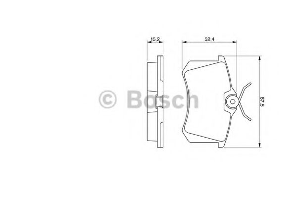 BOSCH - 0 986 466 683 - Комплект тормозных колодок, дисковый тормоз (Тормозная система)