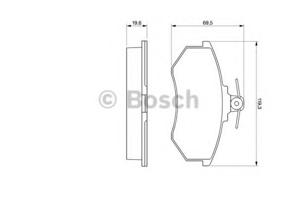 BOSCH - 0 986 466 700 - Комплект тормозных колодок, дисковый тормоз (Тормозная система)