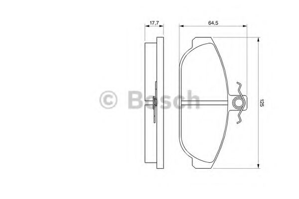 BOSCH - 0 986 467 400 - Комплект тормозных колодок, дисковый тормоз (Тормозная система)