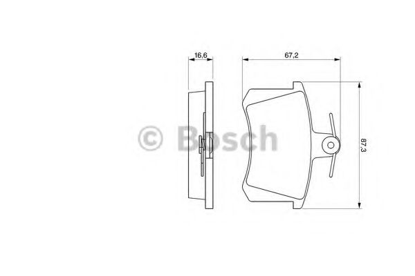 BOSCH - 0 986 494 059 - Комплект тормозных колодок, дисковый тормоз (Тормозная система)