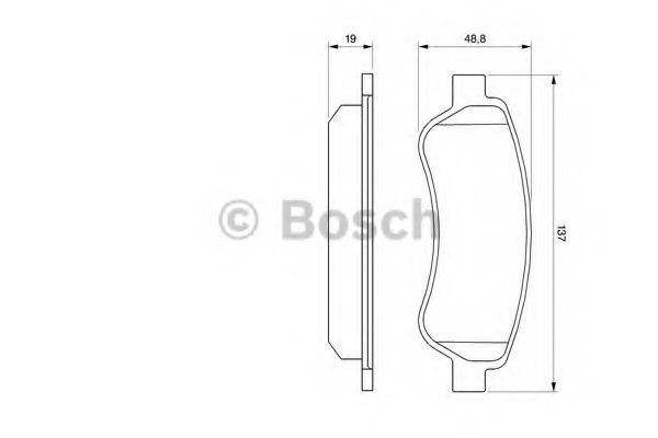 BOSCH - 0 986 494 110 - Комплект тормозных колодок, дисковый тормоз (Тормозная система)