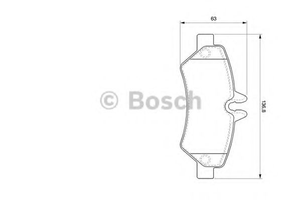 BOSCH - 0 986 494 123 - Комплект тормозных колодок, дисковый тормоз (Тормозная система)