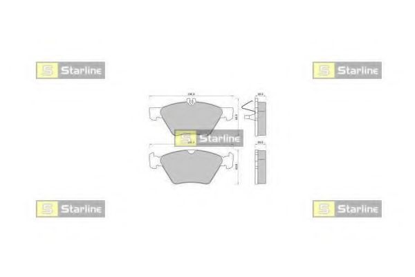 STARLINE - BD S367 - Комплект тормозных колодок, дисковый тормоз