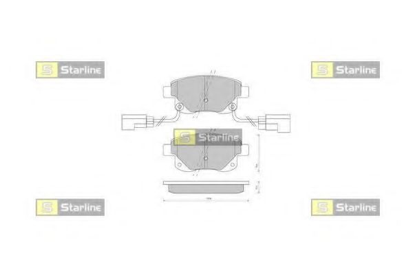 STARLINE - BD S850P - Комплект тормозных колодок, дисковый тормоз (Тормозная система)