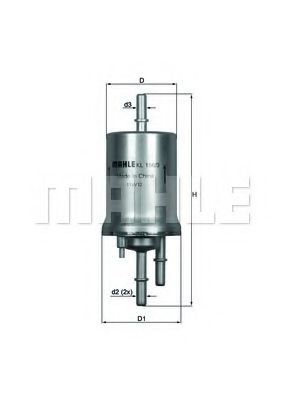 KNECHT - KL 156/3 - Топливный фильтр (Система подачи топлива)