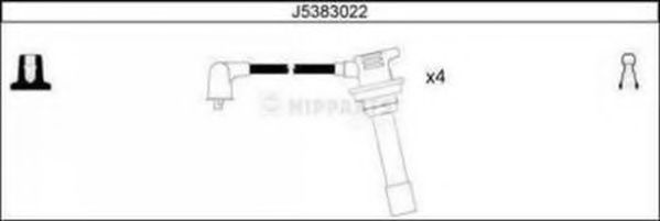NIPPARTS - J5383022 - Комплект проводов зажигания (Система зажигания)